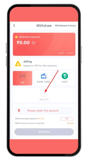 Add the banking or UPI details