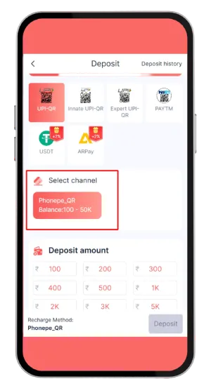 Choose the payment channel