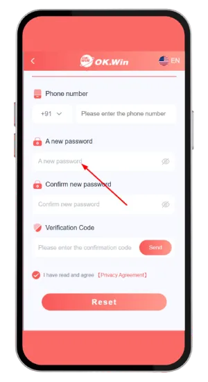 Create a new password