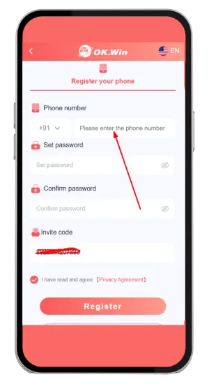 Enter your mobile number
